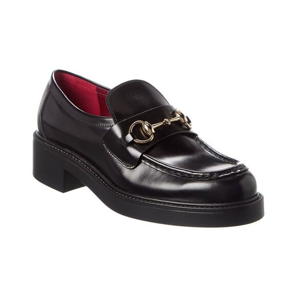 Gucci Shoes - Gucci Horsebit Leather Platform Loafer, Black
